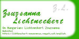 zsuzsanna lichtneckert business card